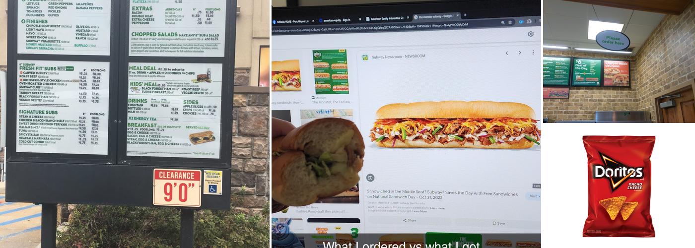 Subway Menu