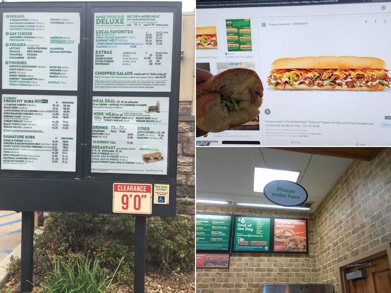 Subway Menu