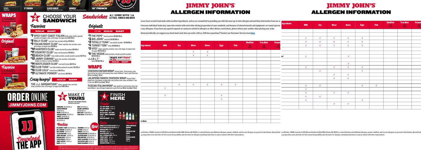 Jimmy John's Menu