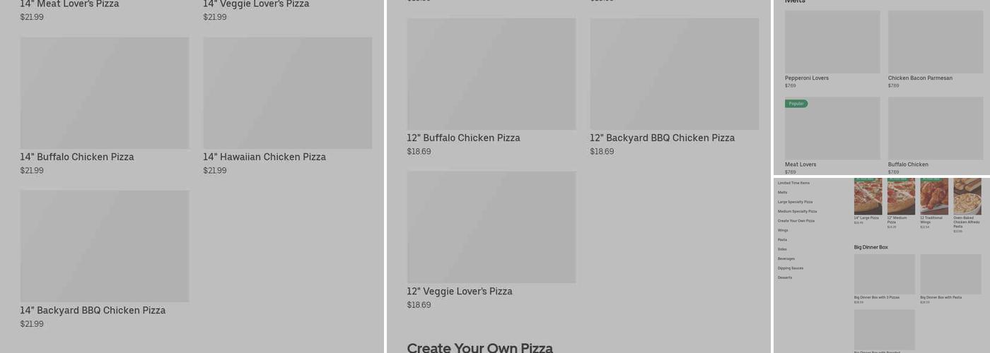 Pizza Hut Menu