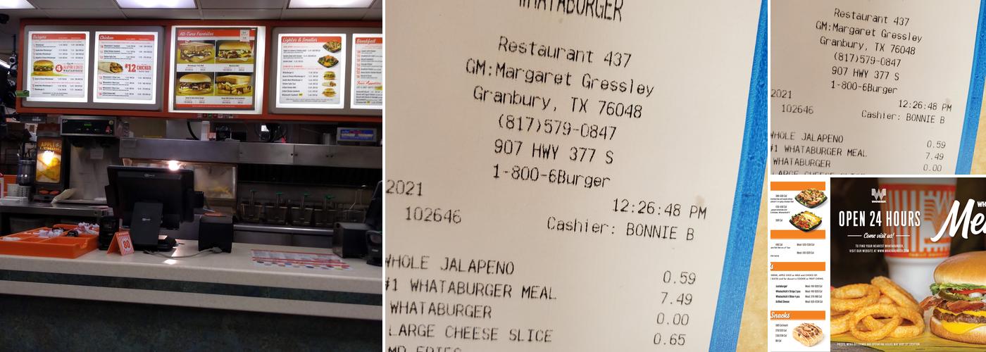 Whataburger Menu
