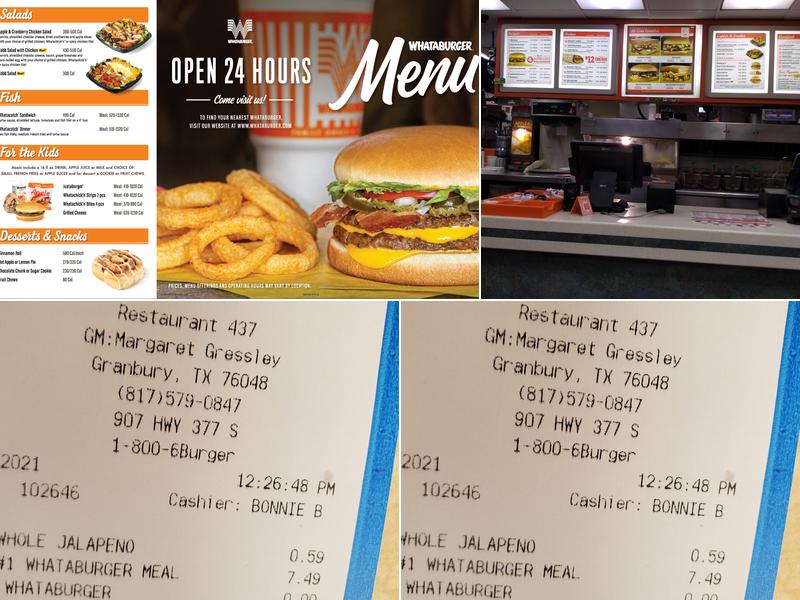 Whataburger Menu