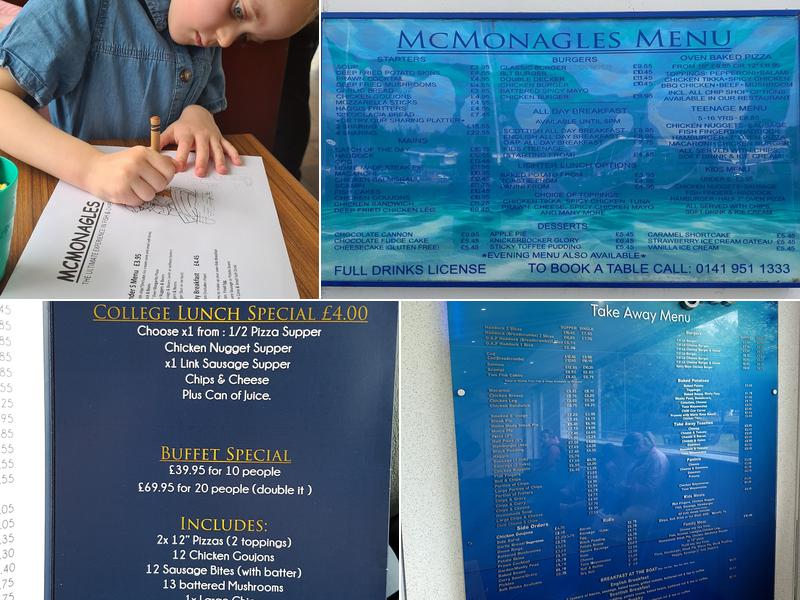 McMonagles Menu