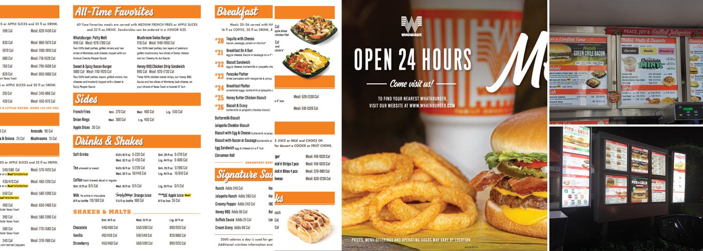 Whataburger Menu