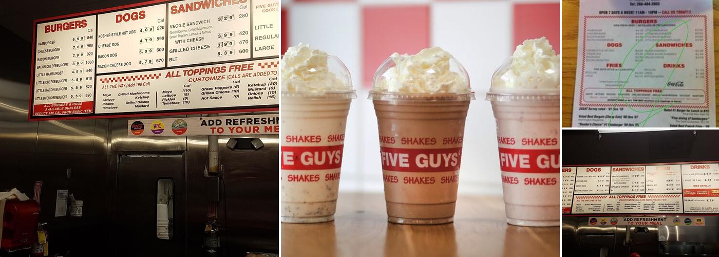 Five Guys Menu