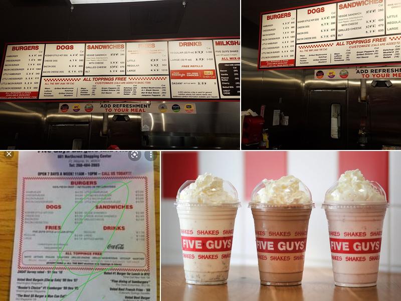 Five Guys Menu