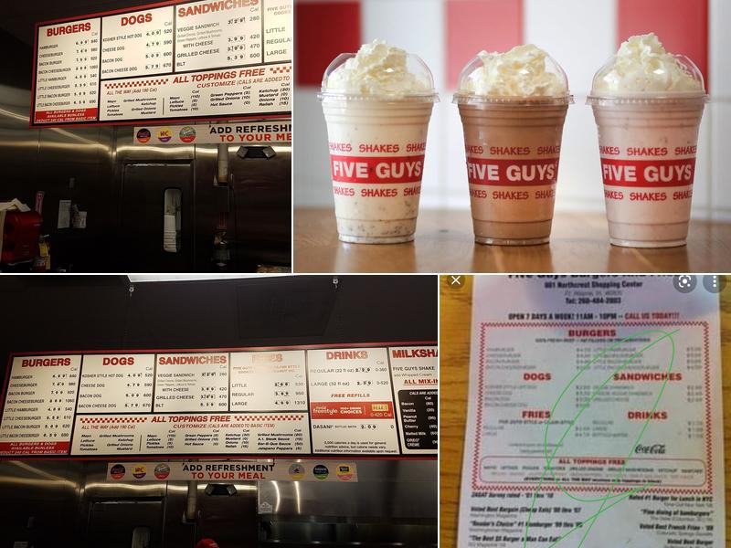 Five Guys Menu