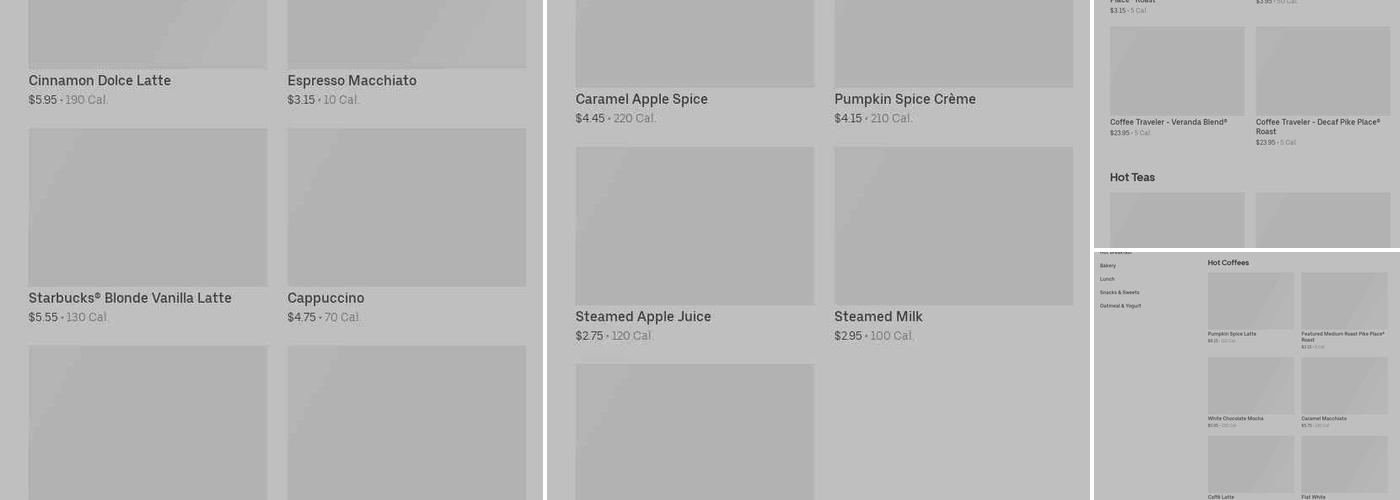 Starbucks Menu