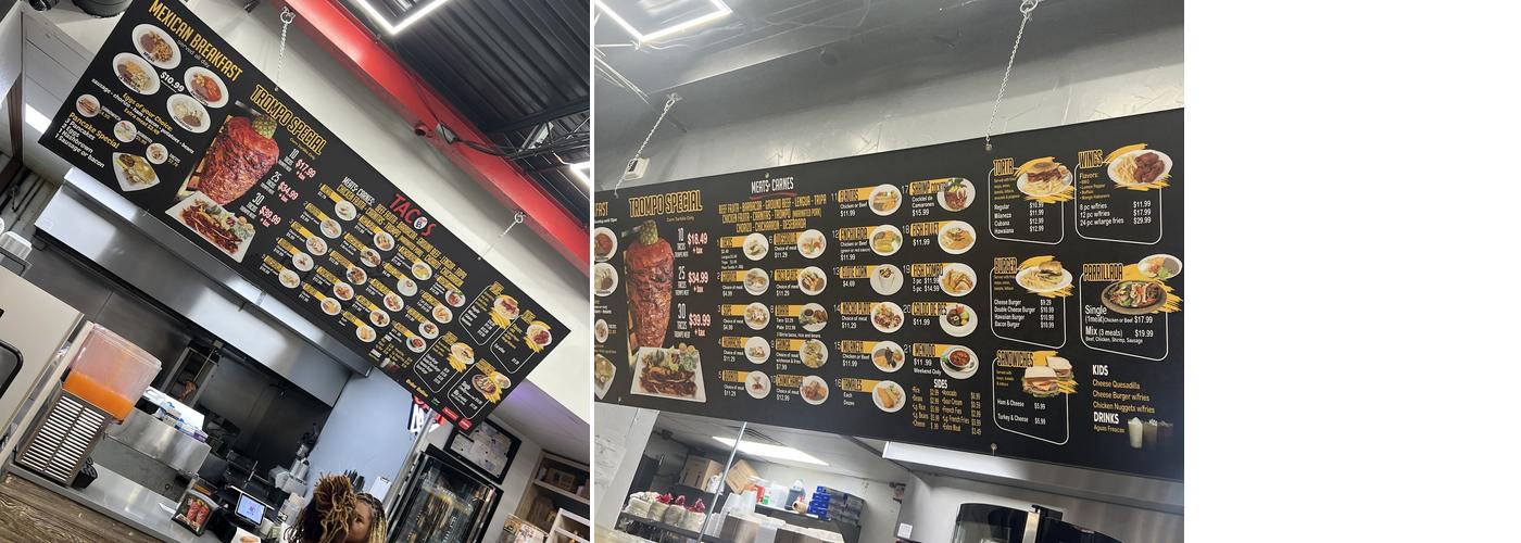 365 Tacos Singleton Menu