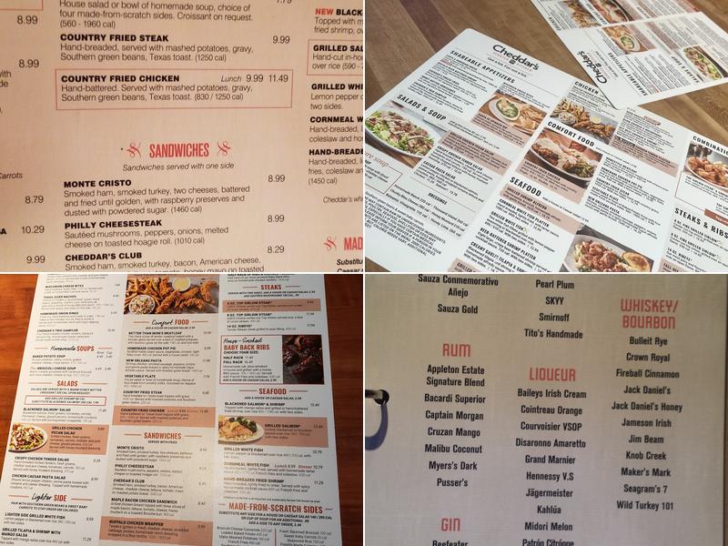 Cheddar's Scratch Kitchen Menu