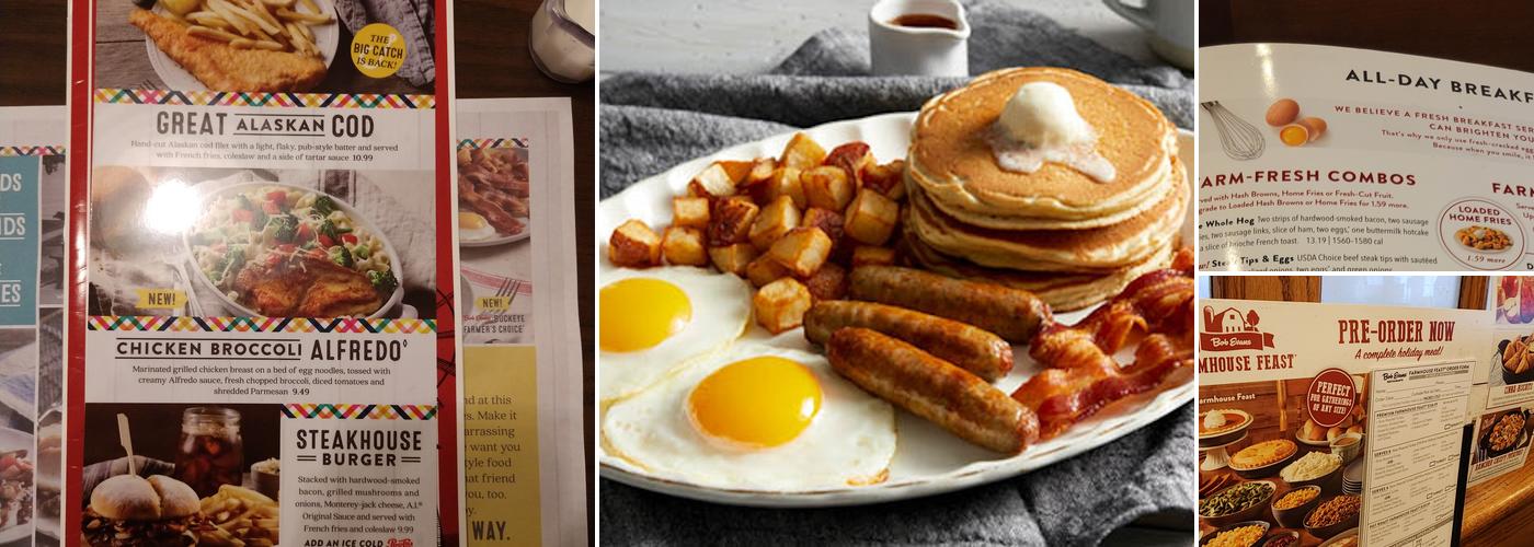 Bob Evans Menu