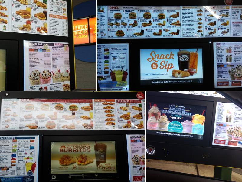 Sonic Drive-In Menu