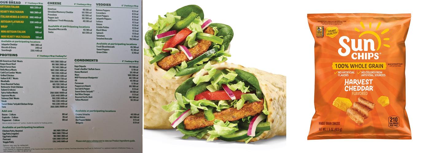 Subway Menu