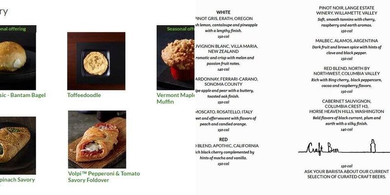 Starbucks Menu