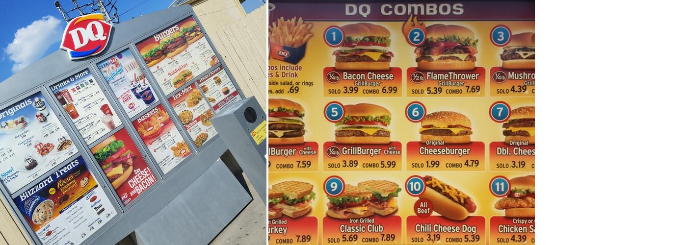 Dairy Queen Menu