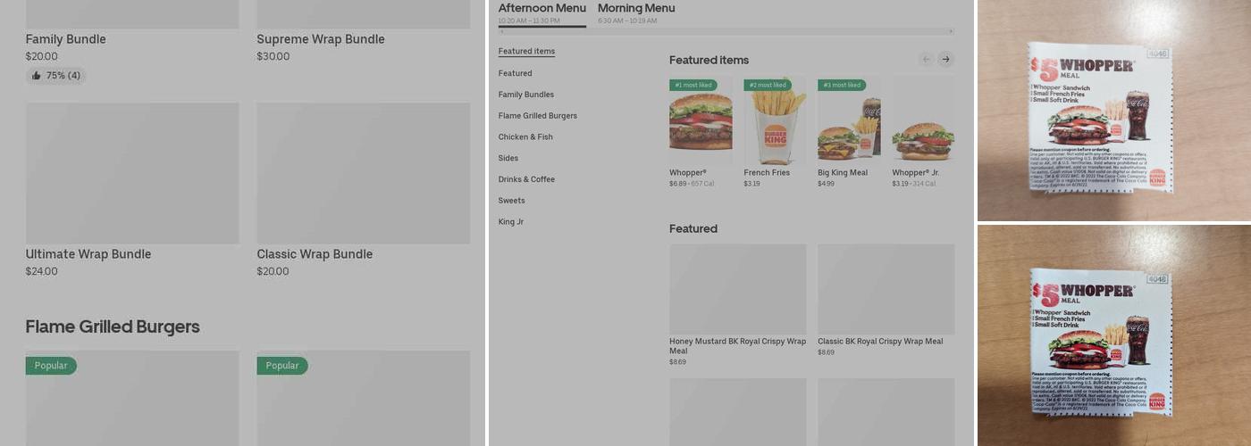 Burger King Menu