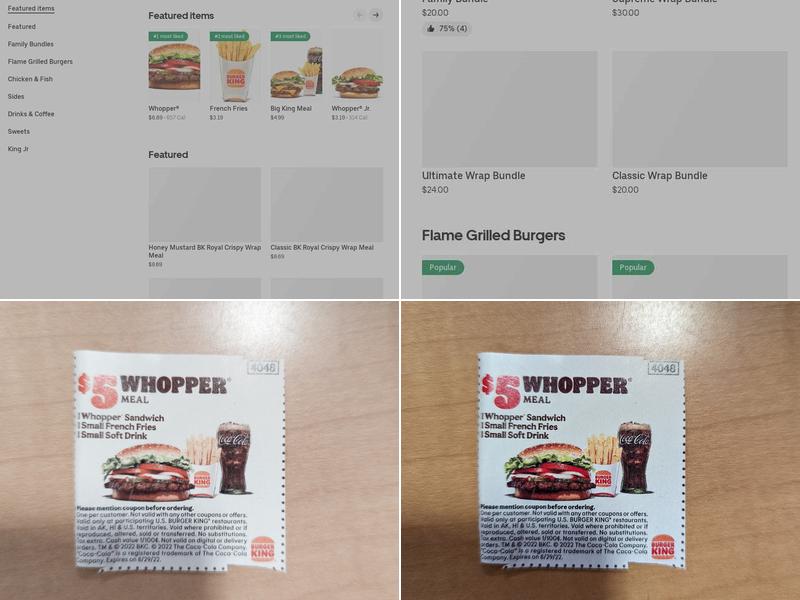 Burger King Menu