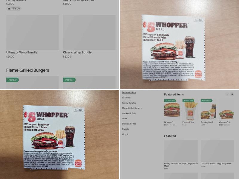 Burger King Menu