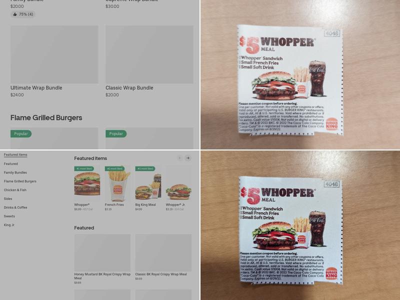 Burger King Menu