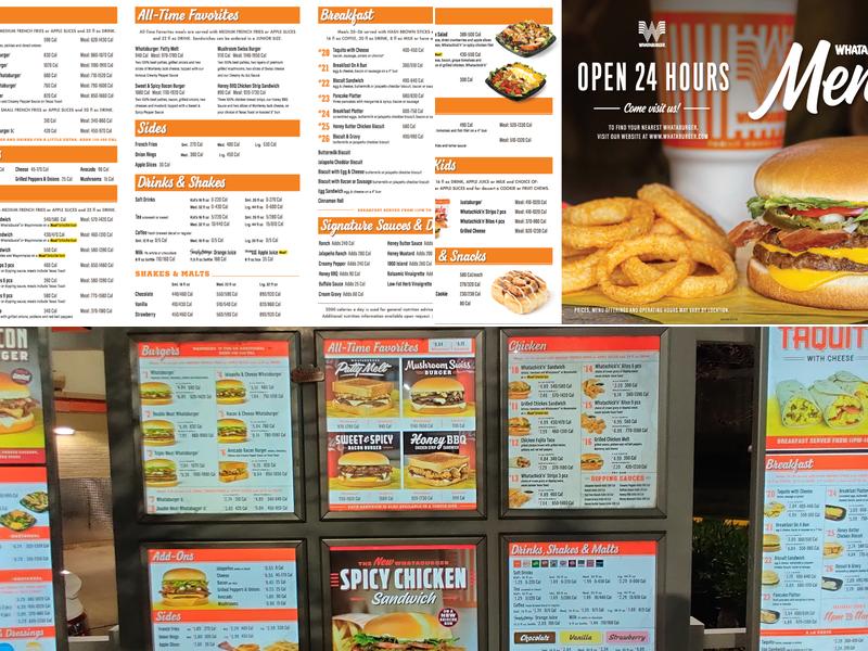 Whataburger Menu