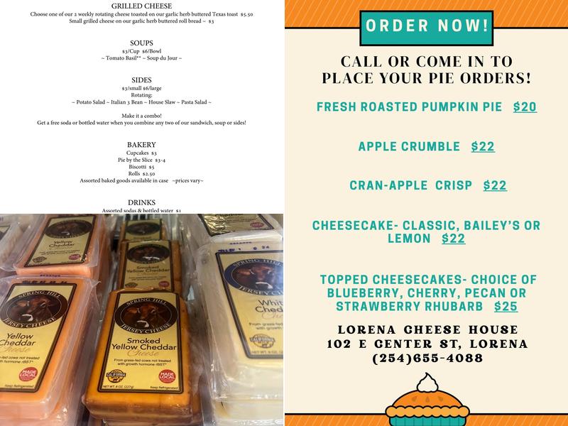 Lorena Cheese House Menu