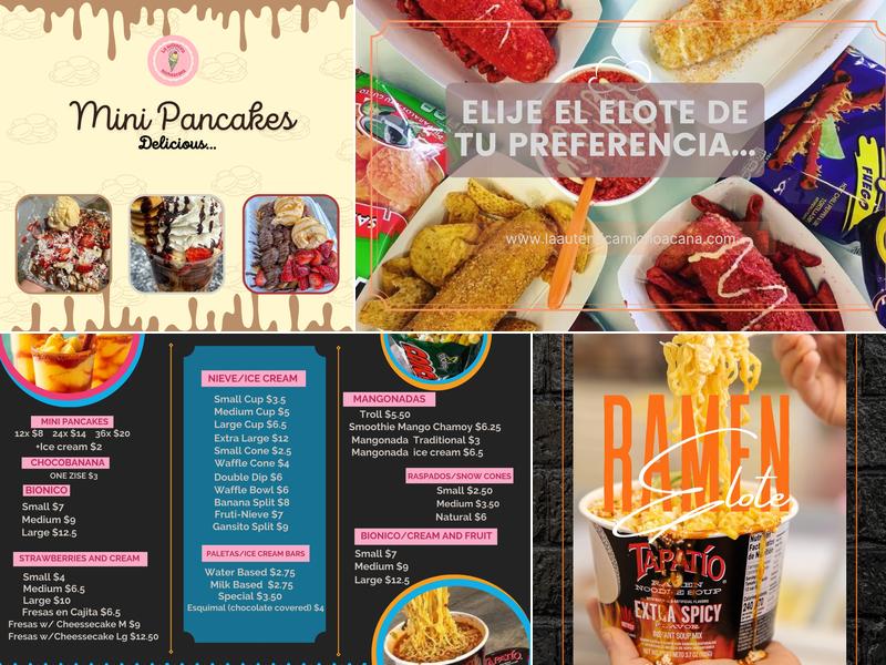 La Autentica Michoacana Ice Cream Menu