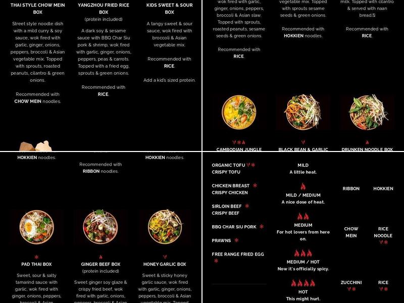Noodlebox Menu