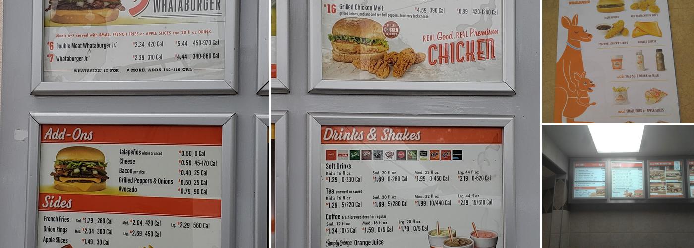 Whataburger Menu