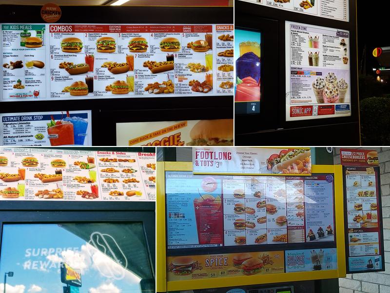 Sonic Drive-In Menu