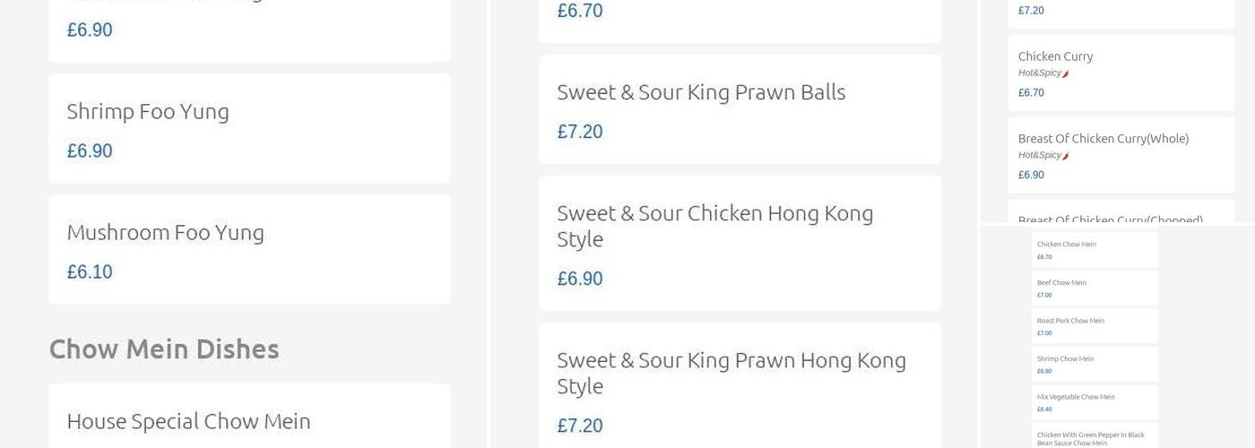 New Hot wok Chinese Takeaway Menu