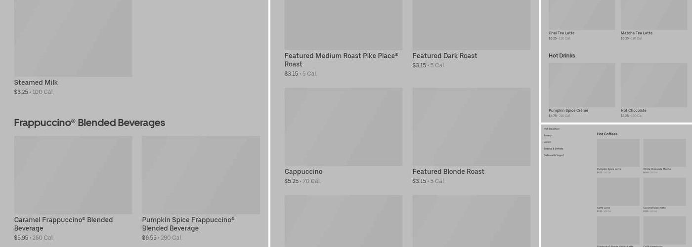 Starbucks Menu