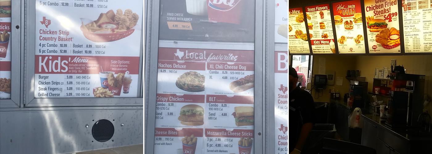 Dairy Queen Menu