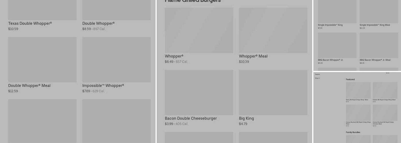 Burger King Menu