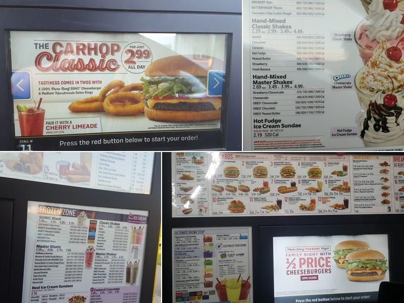 Sonic Drive-In Menu
