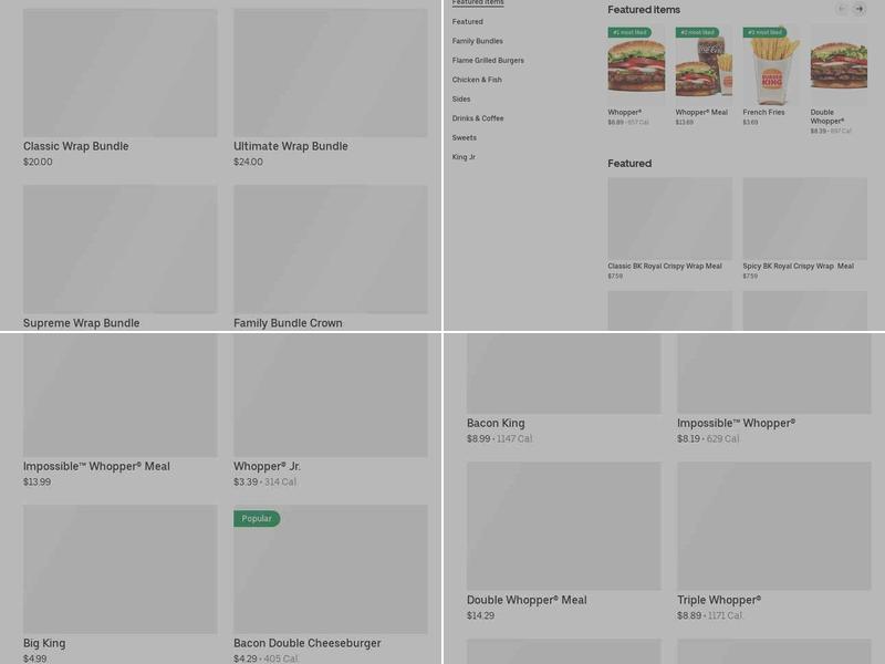Burger King Menu