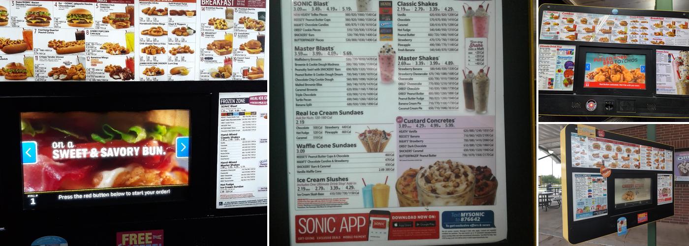 Sonic Drive-In Menu