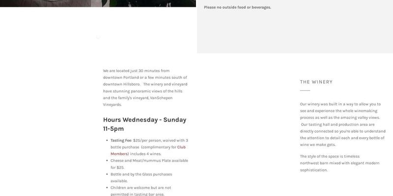 Blizzard Wines & Vineyard Menu