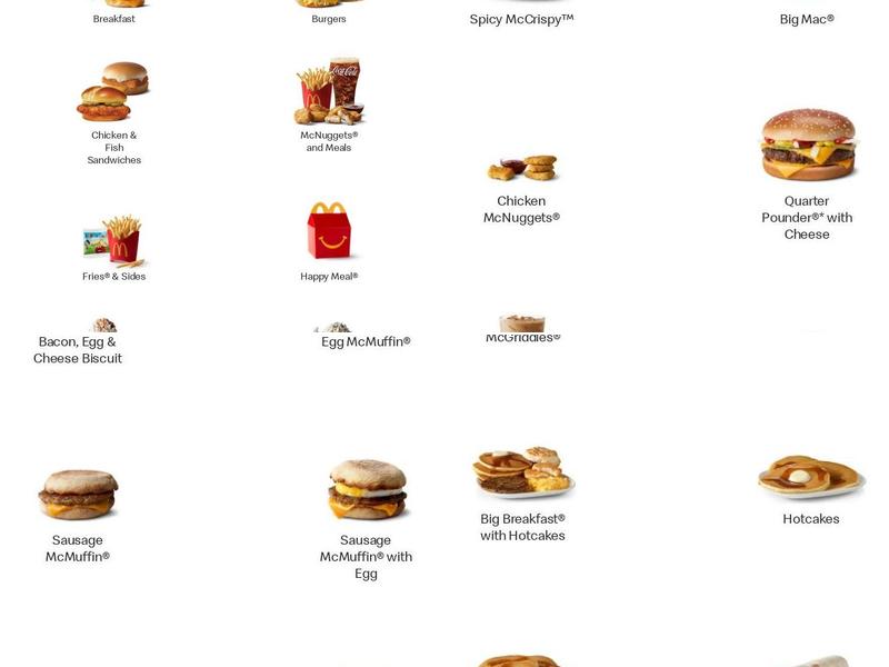 McDonald's Menu