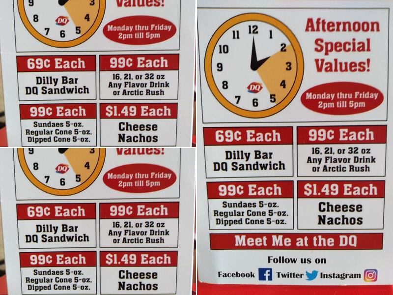 Dairy Queen Menu