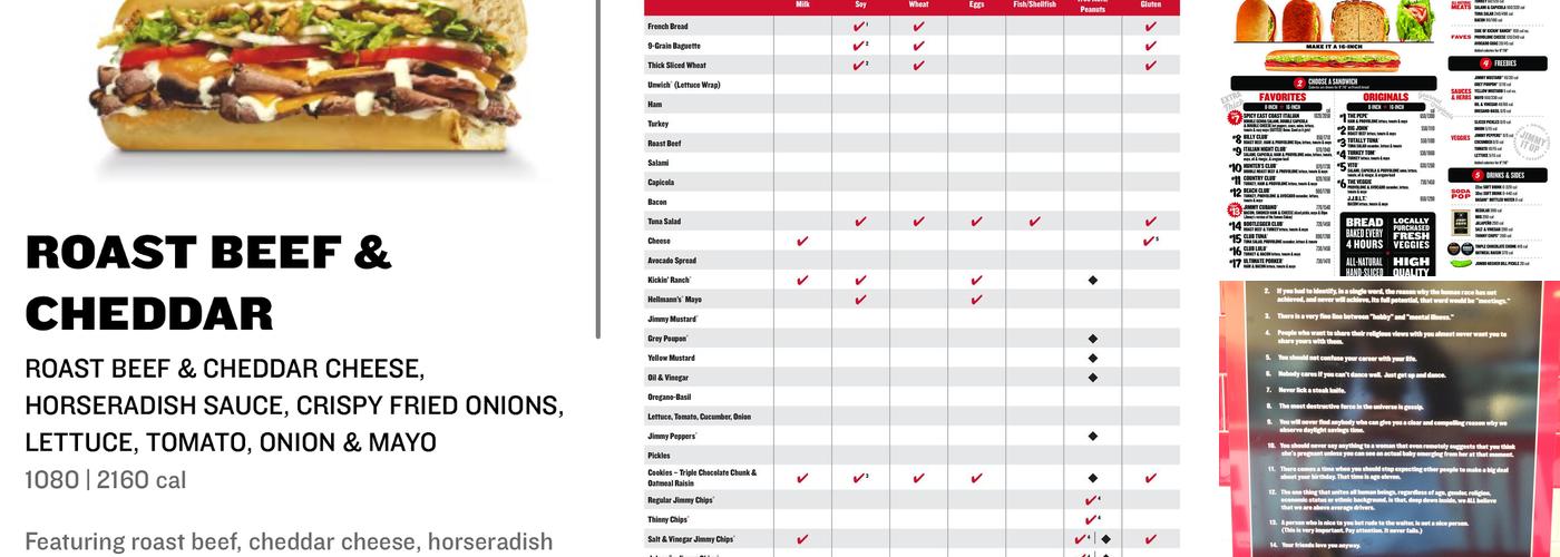 Jimmy John's Menu