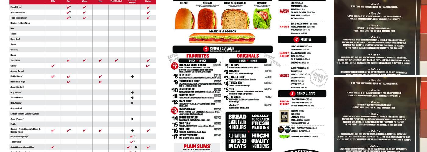 Jimmy John's Menu
