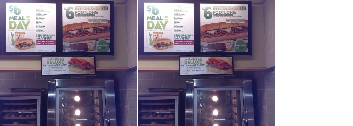 Subway Menu