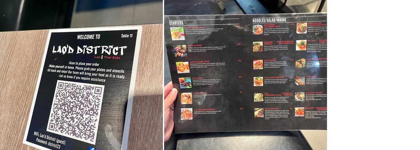 Lao'd District Menu