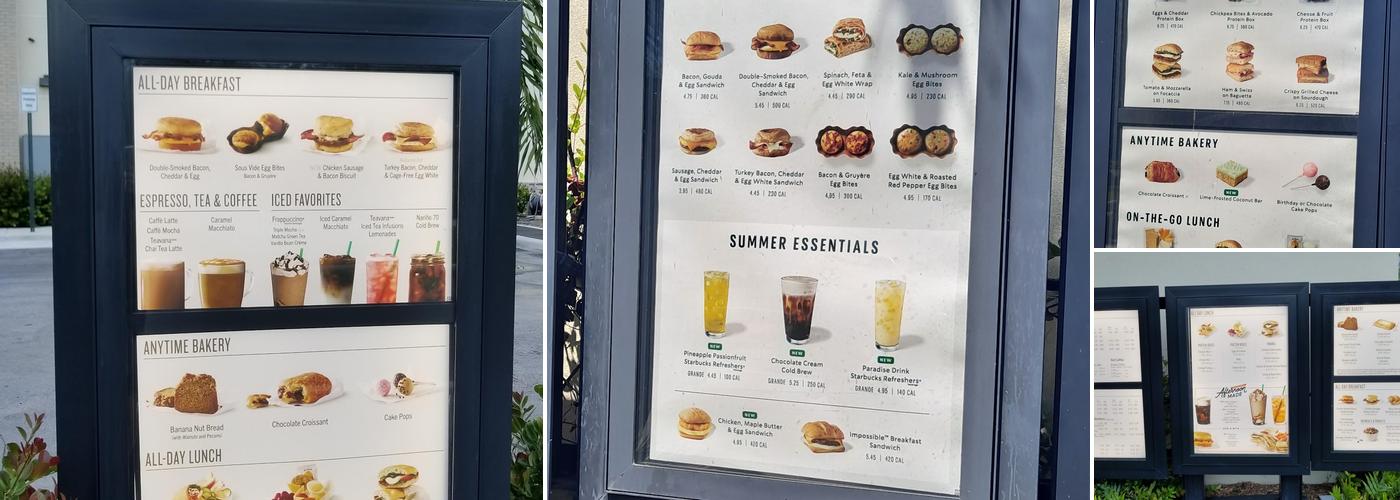 Starbucks Menu