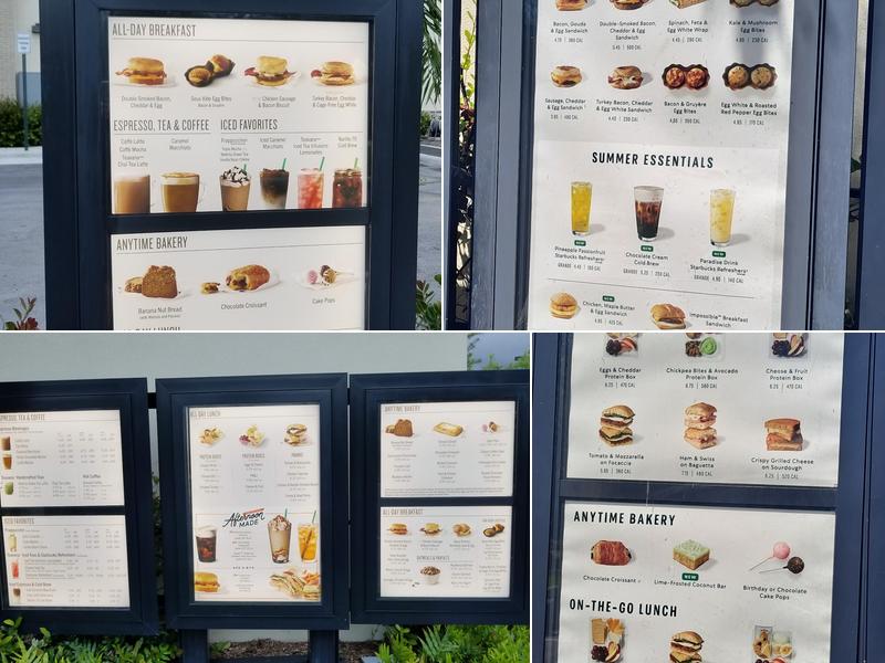 Starbucks Menu
