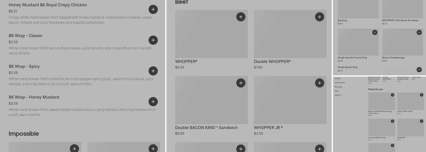 Burger King Menu