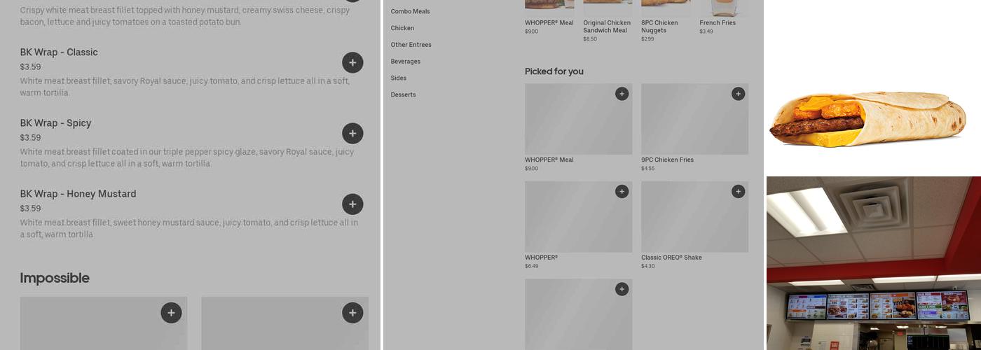 Burger King Menu