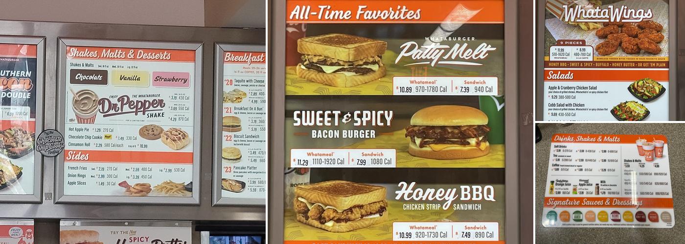 Whataburger Menu