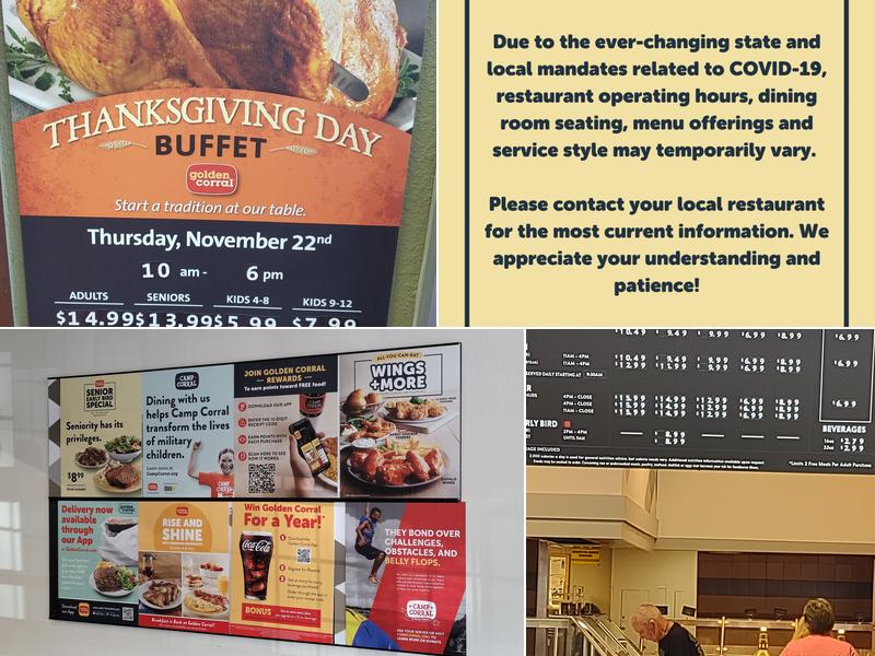 Golden Corral Buffet & Grill Menu