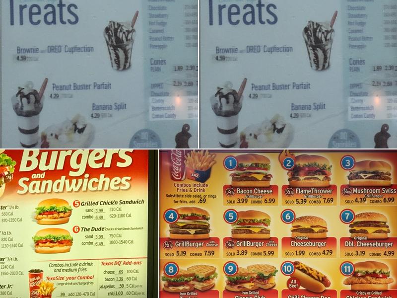 Dairy Queen Menu